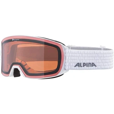 Image of ALPINA Unisex Adult, NAKISKA QH ski goggles, white, One Size