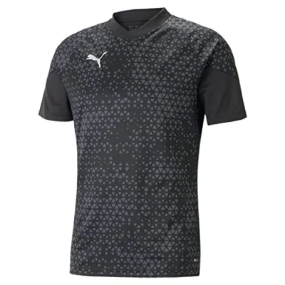 Image of Puma Men&#039;s Teamcup Training Jersey Tee, Black, S UK