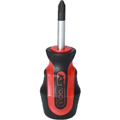Image of KS Tools 159.1026 Ergo+ Stubby Screwdriver, Phillips, Ph2