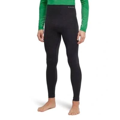 Image of FALKE Men&#039;s Wool Tech Long M TI Functional Yarn Quick Dry 1 Piece Base Layer Bottom, Black (Black 3000),