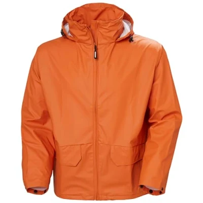 Image of Helly Hansen Workwear Men&#039;s Voss Waterproof Rain Jacket, Dark Orange, 2XL