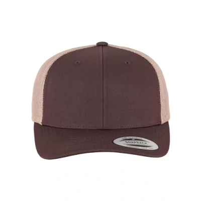 Image of Flexfit Retro Trucker 2TONE Cap, Size: One Size, Brn/khaki