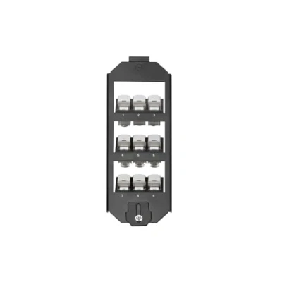 Image of DIGITUS Floor Tank Holder For 9 Keystone modules OBO Bettermann, Ackermann Compatible 45 outlet Metal Black