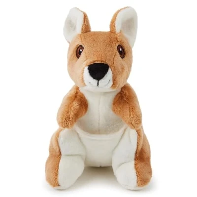 Image of Zappi Co Kangaroo 18 cm Plush Toy Realistic Soft Cuddly Animal, Authentic Look, Perfect for Playtime &amp; Learning, Featured on TikTok (18cm Length)