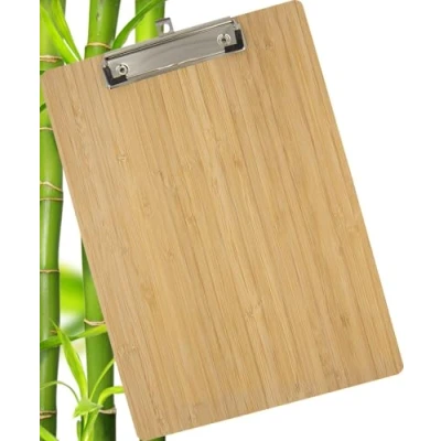 Image of WEDO® Clipboard DIN A4 Made of Bamboo Writing Board Wood Clipboard, Brown