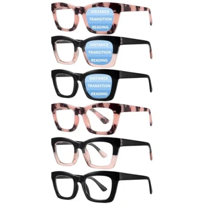 Image of CCVOO 6 Pack Oprah Reading Glasses for Women, Eyeglasses, Blue Light Readers Computer Eye Glasses, Cheaters