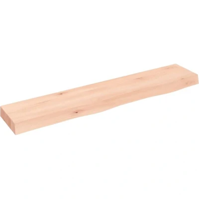 Image of vidaXL Wall Shelf 100x20x6 cm Untreated Solid Wood Oak