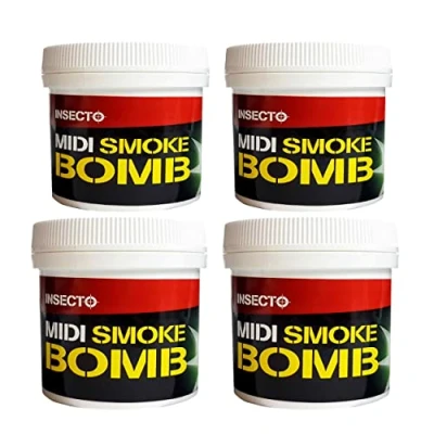 Image of Bedbugs, Fleas, Moths &amp; All Insects Shredder Smoke Bomb Midi Fogger Fumigator Fumer 15.5g Professional Strength (Pack of 4)
