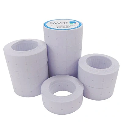 Image of Swift 22 x 12 mm Price Gun Labels CT1 White 40 Rolls 20,000 Stickers Pricemarking Tags Fits Many Pricing Labellers