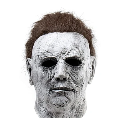 Image of mingqing Halloween Michael Myers Mask, Latex Horror Scary Masks for Cosplay Costume (gray)