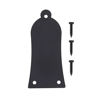 Image of Vbest life 3 Ply Metal Guitar Truss Rod Cover Plate Including Screws Holes Bass Accessory Replacement(Black)