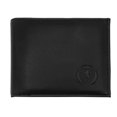 Image of Scotland Stadium Wallet Official Football Gift Embossed Crest Black