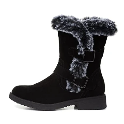 Image of Hush Puppies Women&#039;s Macie Mid Calf Boot, Black, 3 UK