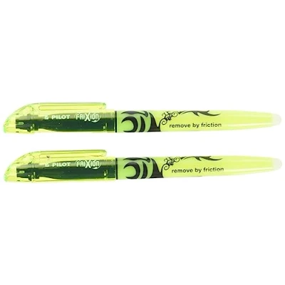 Image of Pilot Frixion Light Erasable Highlighter Yellow, Pack of 2