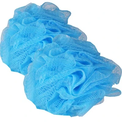 Image of 2x Exfoliating Bright Coloured Bath/Shower Scrunchies Relaxing Deep Cleanse Scrubber