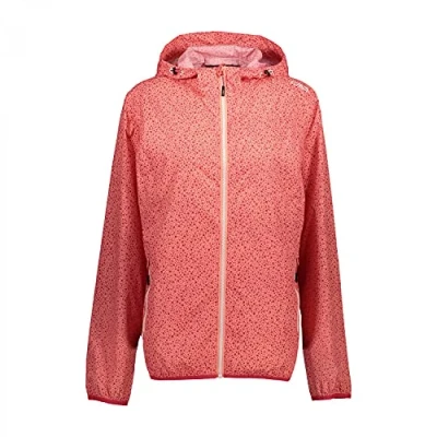 Image of CMP Woman Jacket Rain Fix Hood, Coral, XL