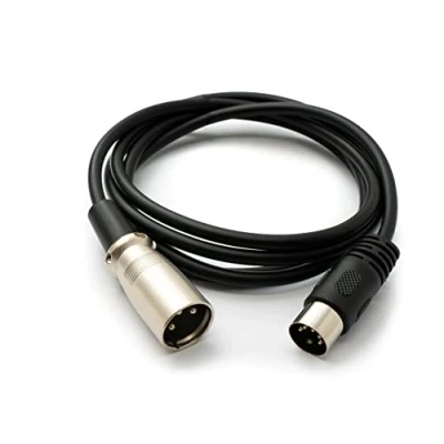 Image of System S Audio Cable 150 cm XLR 3 Pin Male to DIN 5 Adapter in Black