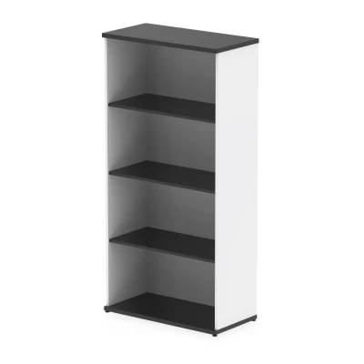 Image of Impulse 1600mm Bookcase Black and White