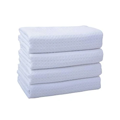 Image of VIVOTE Microfibre Tea Towels Waffle Drying Kitchen Dish Cloth Soft and Thick White T 40X60cm (4pcs White)