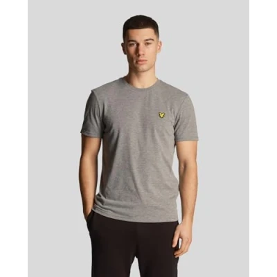 Image of Lyle &amp; Scott Sports Short Sleeve Martin T Shirt Mid Grey Marl XXL
