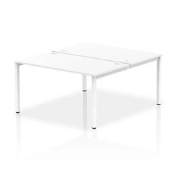 Image of Impulse Bench B2B 2 Person 1400 White Frame Office Desk