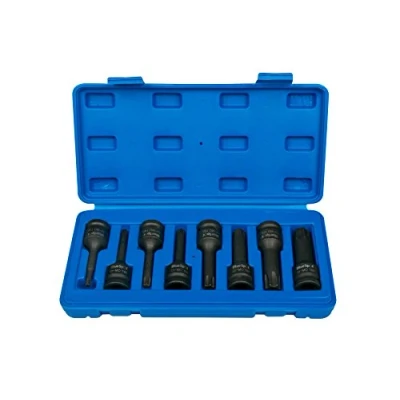 Image of Blue Spot Tools 01506 Impact Torx Sockets, Black, 1/2 Inch, Set of 8 Piece