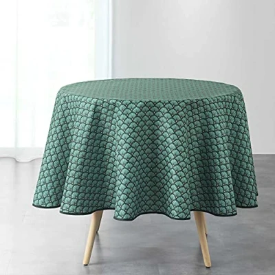 Image of Douceur d&#039;Intérieur Artchic Tablecloth Round Green (0) 180 cm