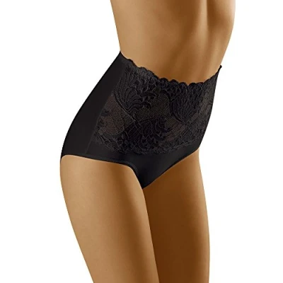 Image of Wolbar Women&#039;s Sexy Shapewear Briefs Lace Panties High Waist WB207, Black,2XL