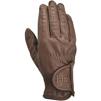 Image of Hy5 Synthetic Leather Riding Gloves Brown X Large