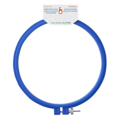 Image of Pony Embroidery Hoop 15cm Plastic Blue 1pc