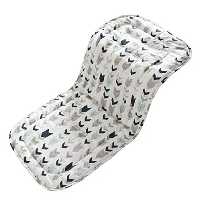 Image of Baby Stroller Liner 38x 70 cm Pushchair Pad 3D Air Mesh Cotton Breathable Cushion for Universal Stroller, Buggy, Pram, and Car Seat(Gray)