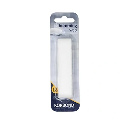 Image of Korbond Hemming Web 10m x 2cm White Invisible Mending Tape for Fabric Iron On Hem NO Sewing Required Adhesive Tape, Webbing