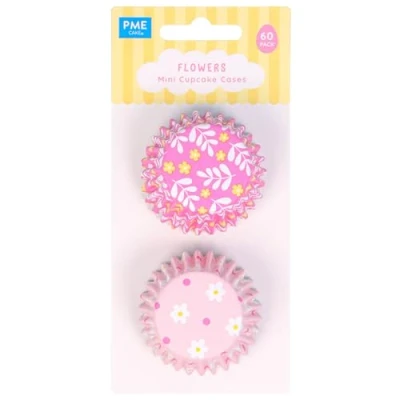Image of PME Easter Mini Foil Lined Cupcake Cases Flowers, Set of 60