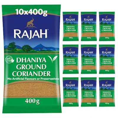 Image of Rajah Spices Dhaniya Ground Coriander Powder Ada Adarak ADU Adaraka Adrak (10 x 400g)
