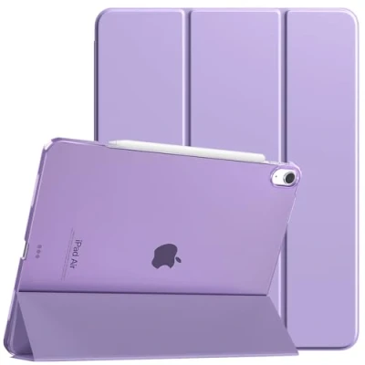Image of TiMOVO for iPad Air 13 Inch Case M2 2024, Slim Stand Cover inch, Support Touch ID, Auto Wake/Sleep Smart Shell with Translucent Back, Case, Taro Purple