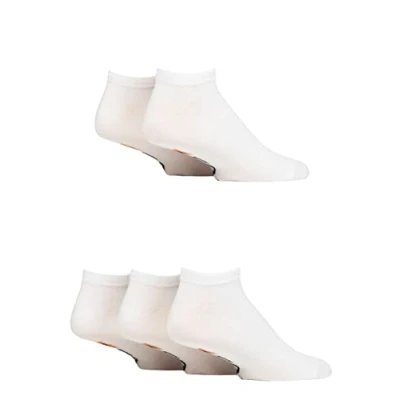 Image of 5 Pair White Trainer Socks Men&#039;s 6 11 Mens Farah