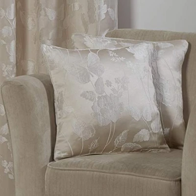 Image of Emma Barclay Butterfly Meadow Jacquard Cushion Cover in Cream 17x17 (43x43cm)