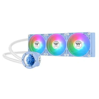 Image of Thermaltake TH360 V2 Ultra ARGB Sync/AlO Liquid Cooler/ARGB Fan 120 * 3/PWM 500 1500rpm/Water Block 2.1&quot; LCD/Hydragea Blue, CL W420 PL12BU A