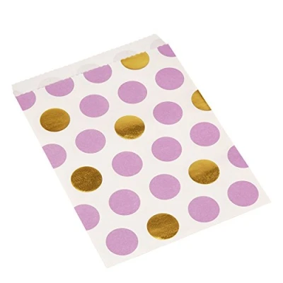 Image of Neviti Pattern Works Sweetie Bags Lilac &amp; Gold Dots 25 Pack