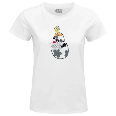 Image of cotton division Women&#039;s Wowonkats005 T Shirt, White, S