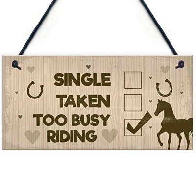Image of RED OCEAN Horse Lover Gift Signs Funny For Friend Bedroom Stable Plaque
