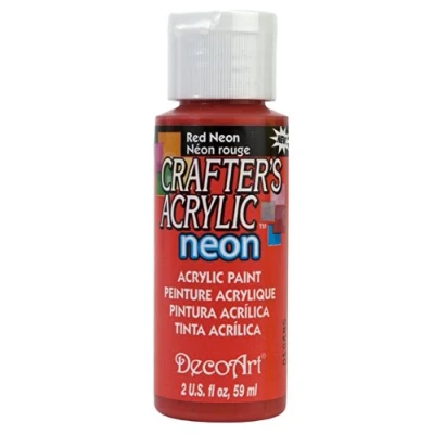 Image of DecoArt Acrylic Paint, Neon Red, 59ml