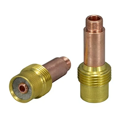 Image of RIVERWELD TIG Gas Lens Collets Body 45V27 (3.2mm) Fit DB SR WP 17 18 26 Welding Torch 2pk