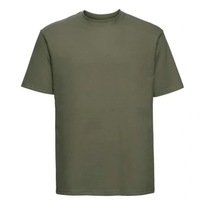 Image of Russell Athletic Mens Classic Ringspun Cotton T Shirt (Olive) Size X Small