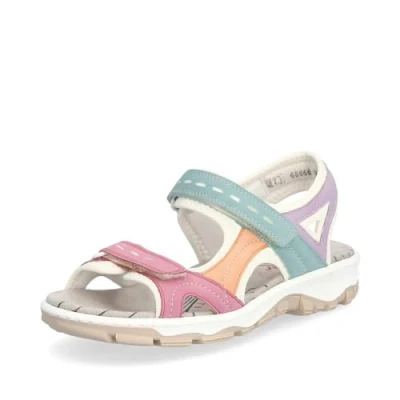 Image of Rieker Women sandals 68866, Ladies Strappy (Multi 92, UK Footwear Size System, Adult, Women, Numeric, Narrow, 3.5)