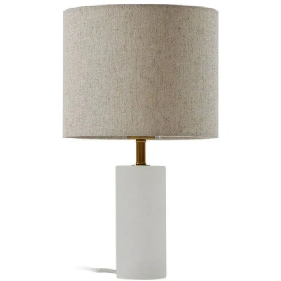Image of Lindby table lamp Alabaster, white/beige, Ø 25cm, marble, E27