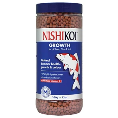 Image of Nishikoi Growth Complete Food for Koi and Pond Fish Medium Pellets 350g