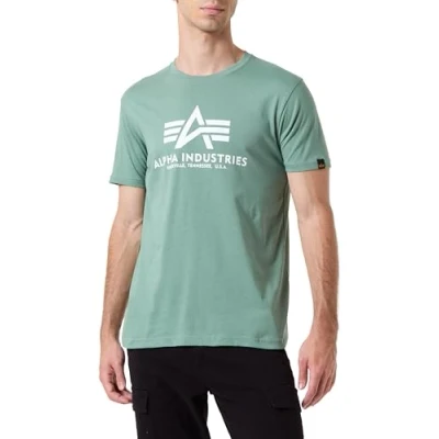 Image of ALPHA INDUSTRIES Men&#039;s Basic T Shirt, Green (Ivy Green), M