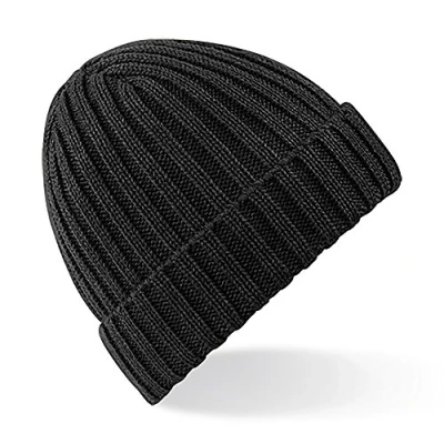 Image of Beechfield Unisex Winter Chunky Ribbed Beanie Hat (One Size) (Black)