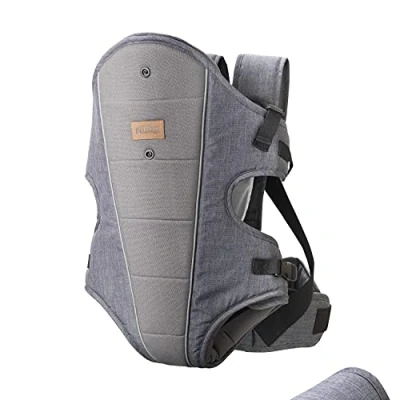 Image of Nuby Newborn Baby Carrier Ergonomic Design Easy Adjustable Lightweight Suitable from Birth (Dark Grey)
